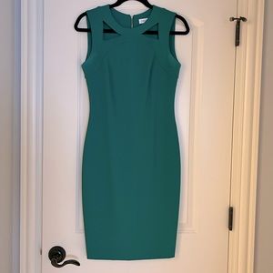 CALVIN KLEIN sheath dress in Kelly Green -Size S